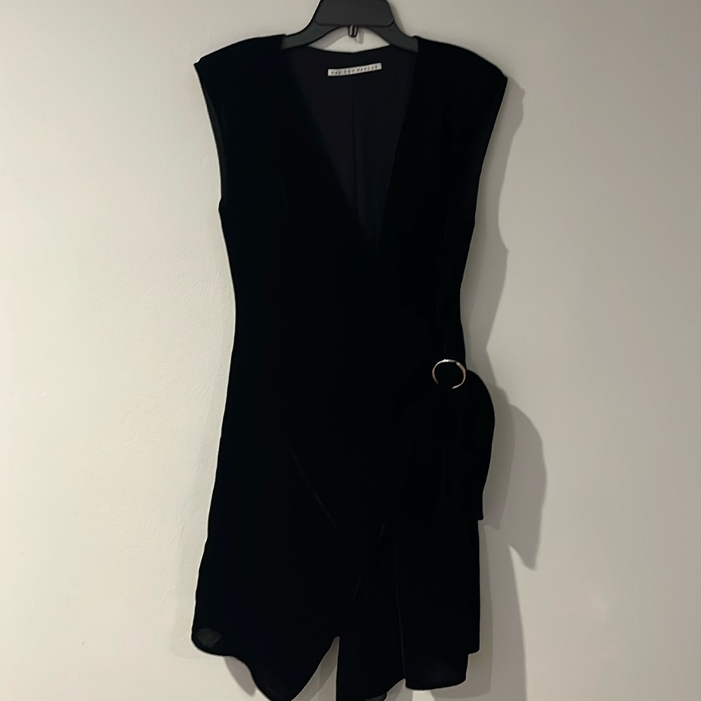 Madison Marcus wrap velvet dress